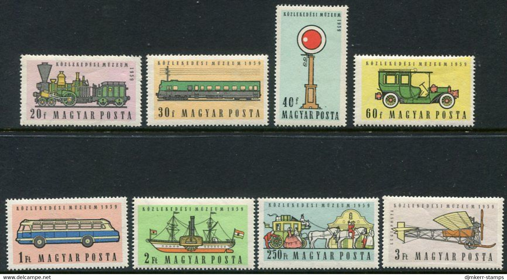 HUNGARY 1959 Transport Museum  MNH / **.  Michel 1584-91 - Nuevos