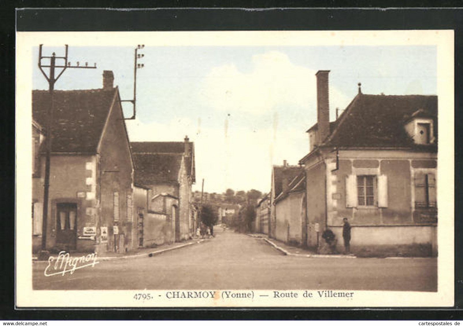 CPA Charmoy, Route De Villemer - Charmoy