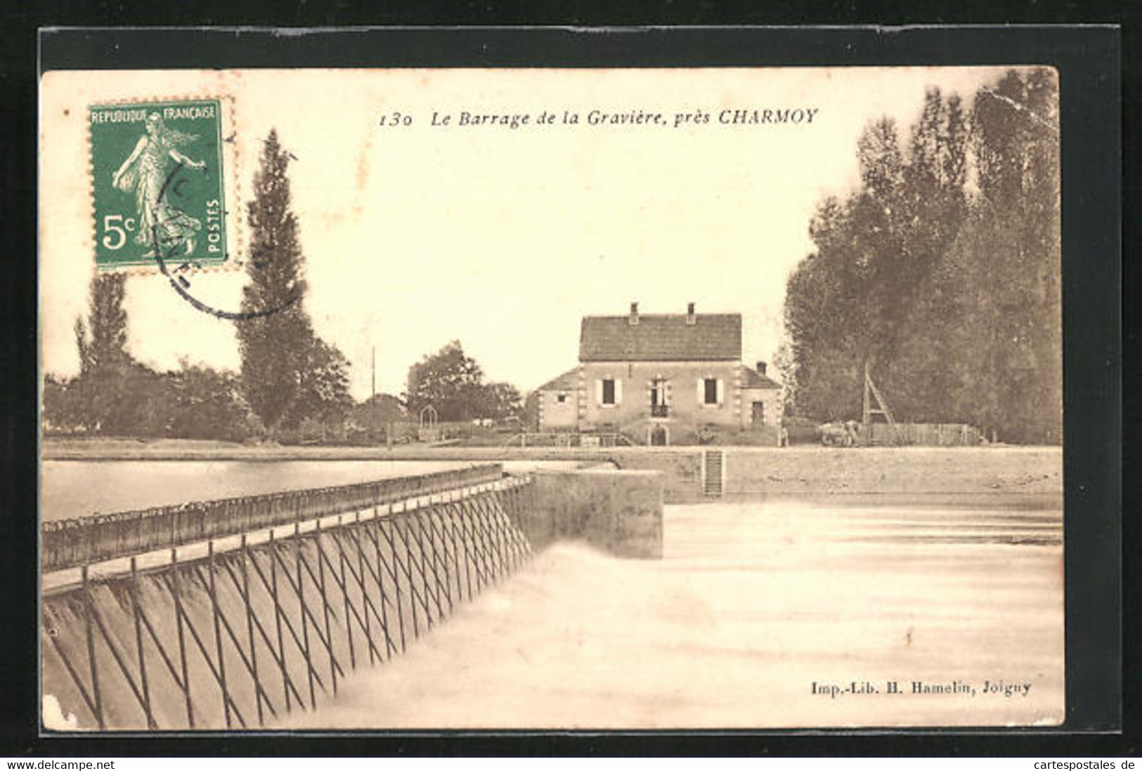 CPA Charmoy, Le Barrage De La Graviére - Charmoy