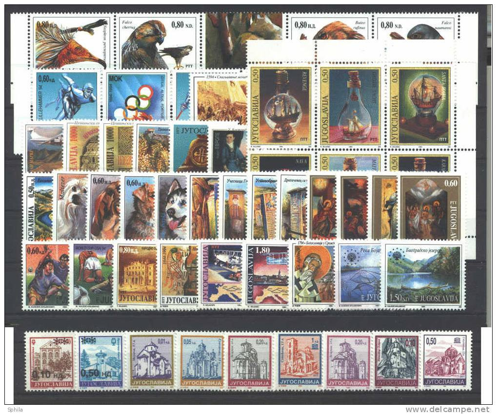 Jugoslawien – Yugoslavia 1994 Complete Year Set MNH; Michel # 2645-2695 - Full Years