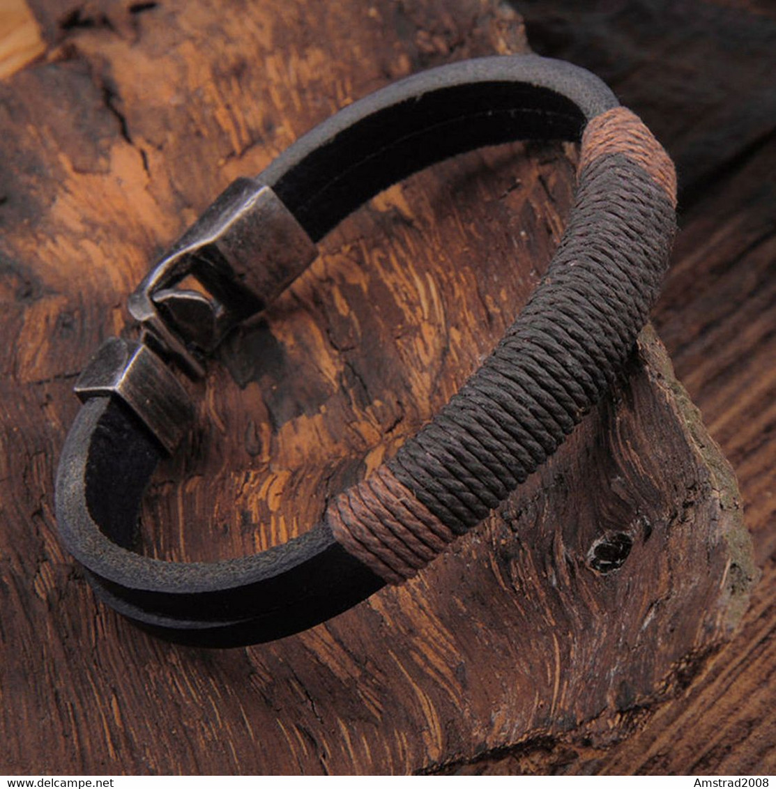 BRACCIALE TOP PUNK BLACK SURVIVALE ELEGANTE - Bracelets