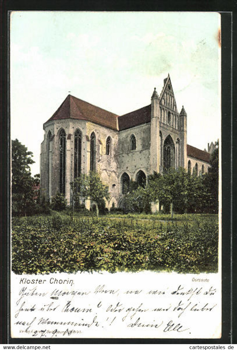 AK Chorin, Kloster, Blick Von Der Ostseite über Eine Wiese - Chorin