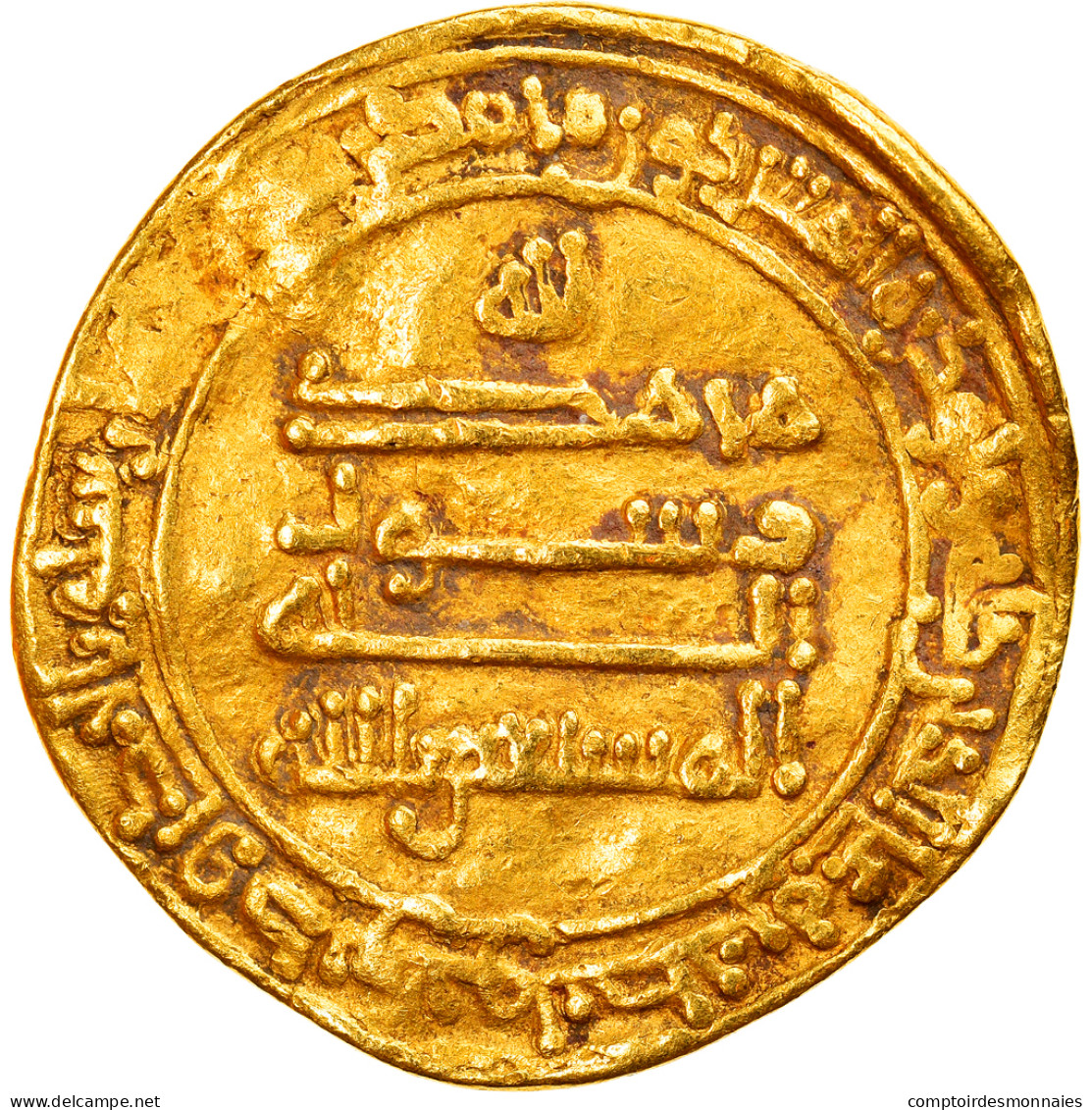 Monnaie, Abbasid Caliphate, Al-Musta'in, Dinar, AH 250 (864/865), Al-Shash, TTB - Islamische Münzen