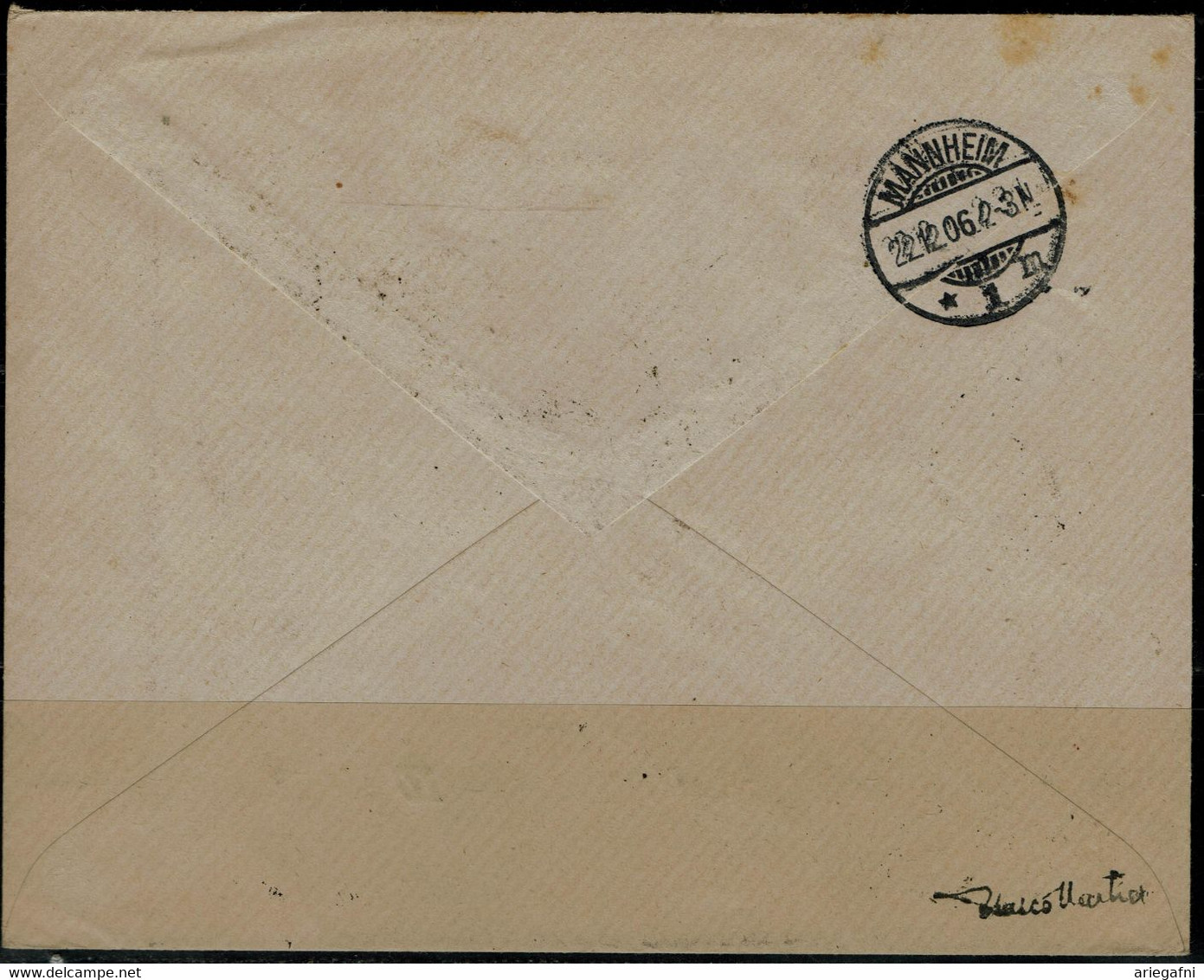 ROMANIA 1906 REGISTERED COVER IN 20/12/1906 FROM BUCUREST TO GERNANY VF!! - Storia Postale