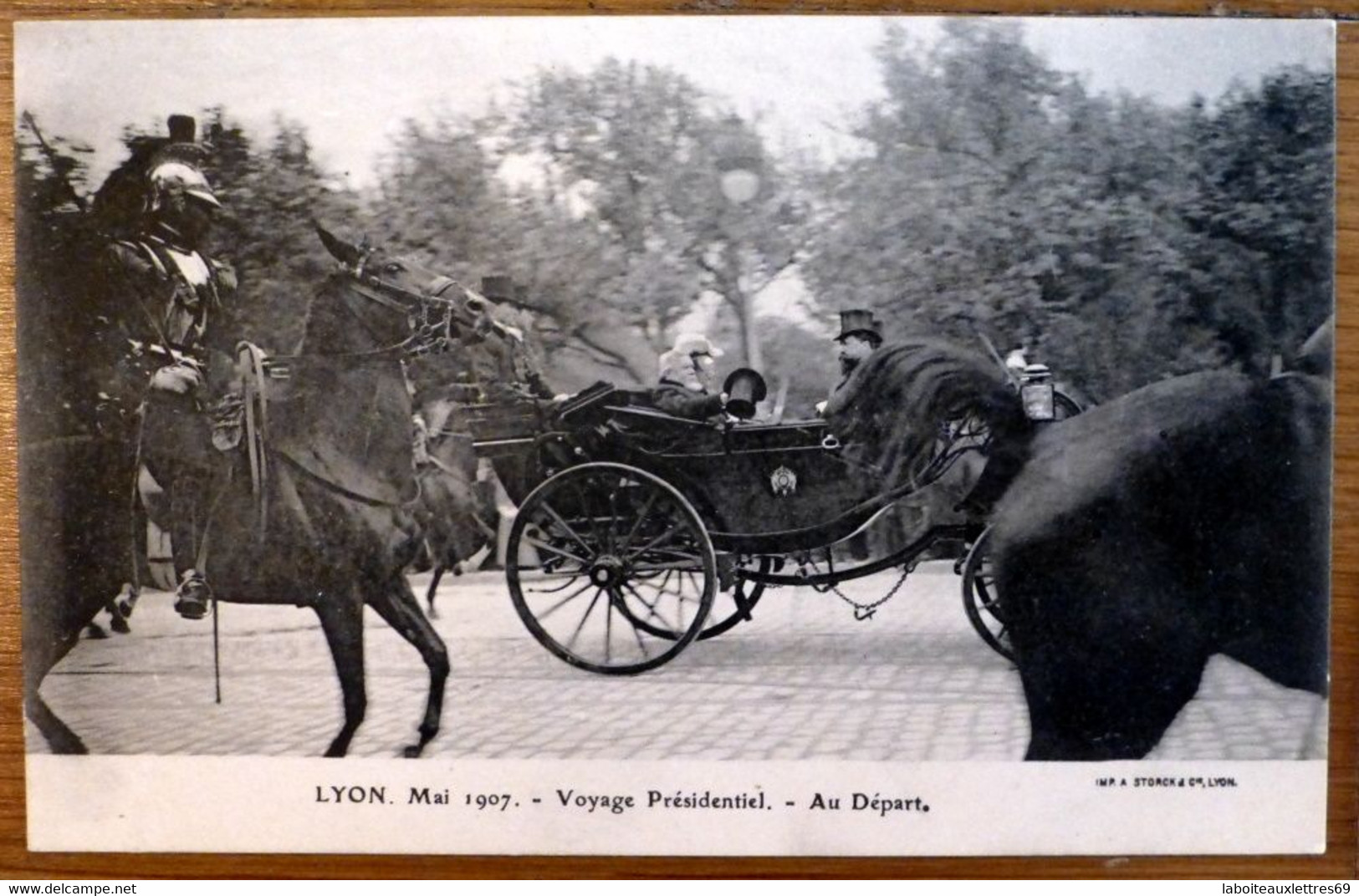 CARTE POSTALE ANCIENNE LYON - MAI 1907 - VOYAGE PRESIDENTIEL - AU DEPART - Réceptions