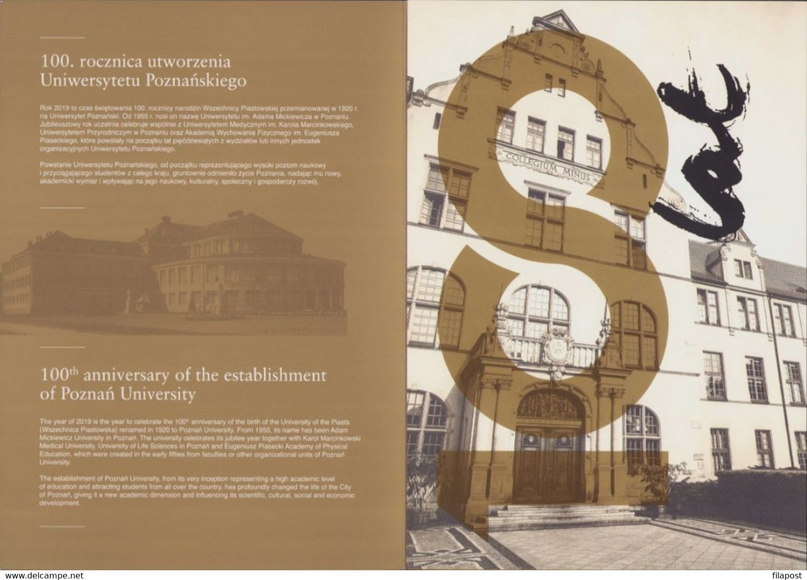 POLAND 2019 Booklet / 100 Years Of Poznan University, Professor Heliodor Swiecicki, Education / With Block MNH** - Libretti