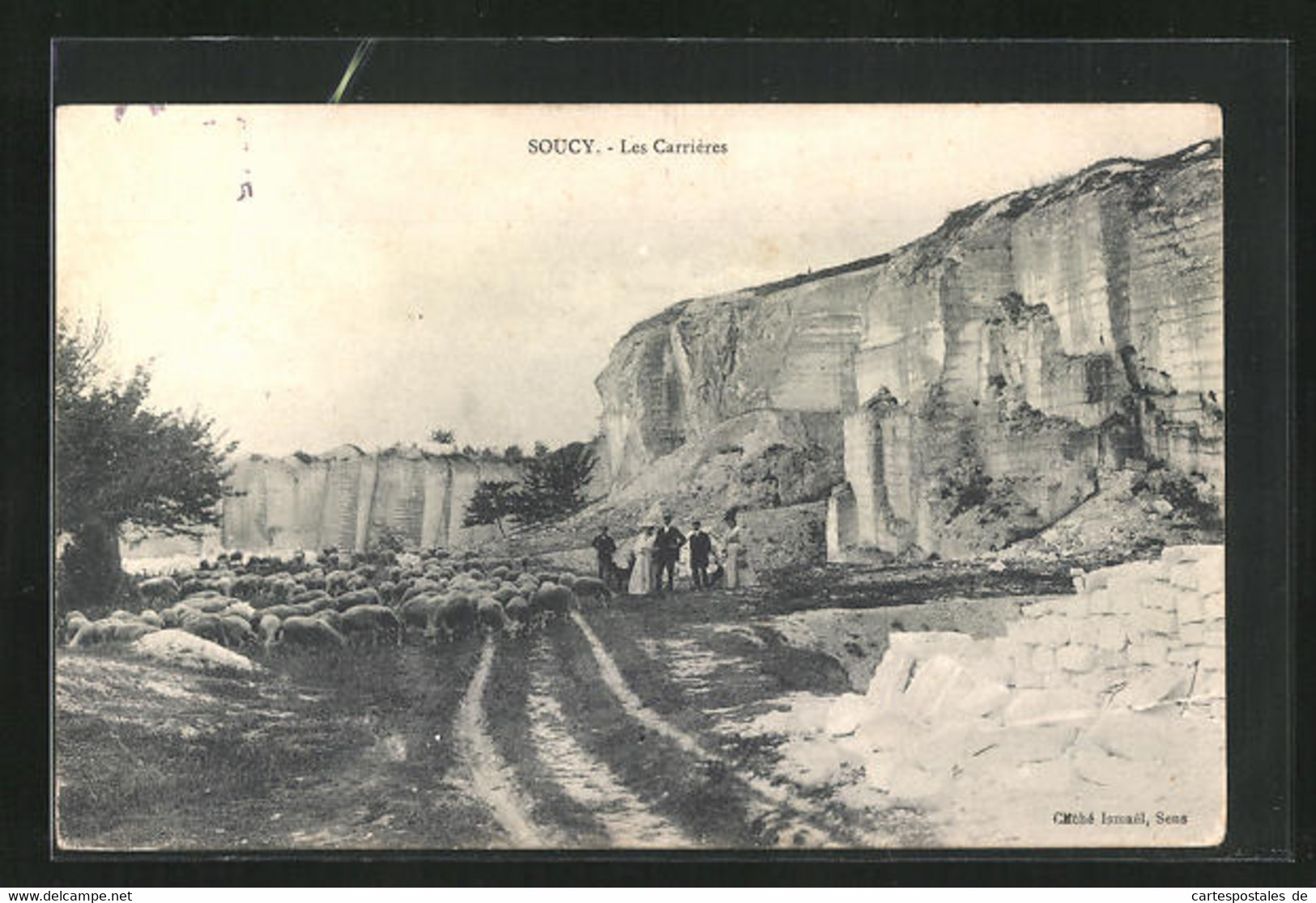 CPA Soucy, Les Carrieres, Schafherde Am Carrière - Soucy