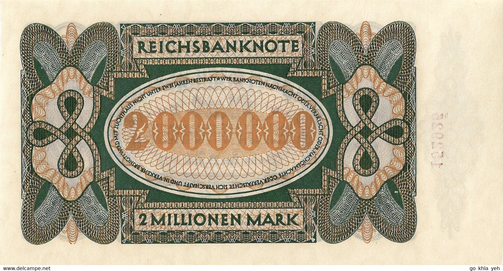 ALLEMAGNE 1923 2 Millionen Mark - P.89a Neuf UNC - 2 Miljoen Mark