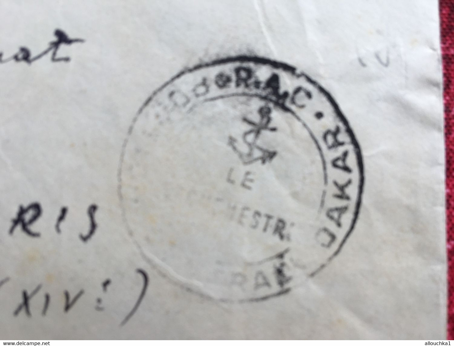 Militaria CADM -R.A.C.--A.O.F. Afrique Occidentale Française(ex-Colonie)Maurétanie-Sénégal-Lettre & Document-☛Paris - Briefe U. Dokumente