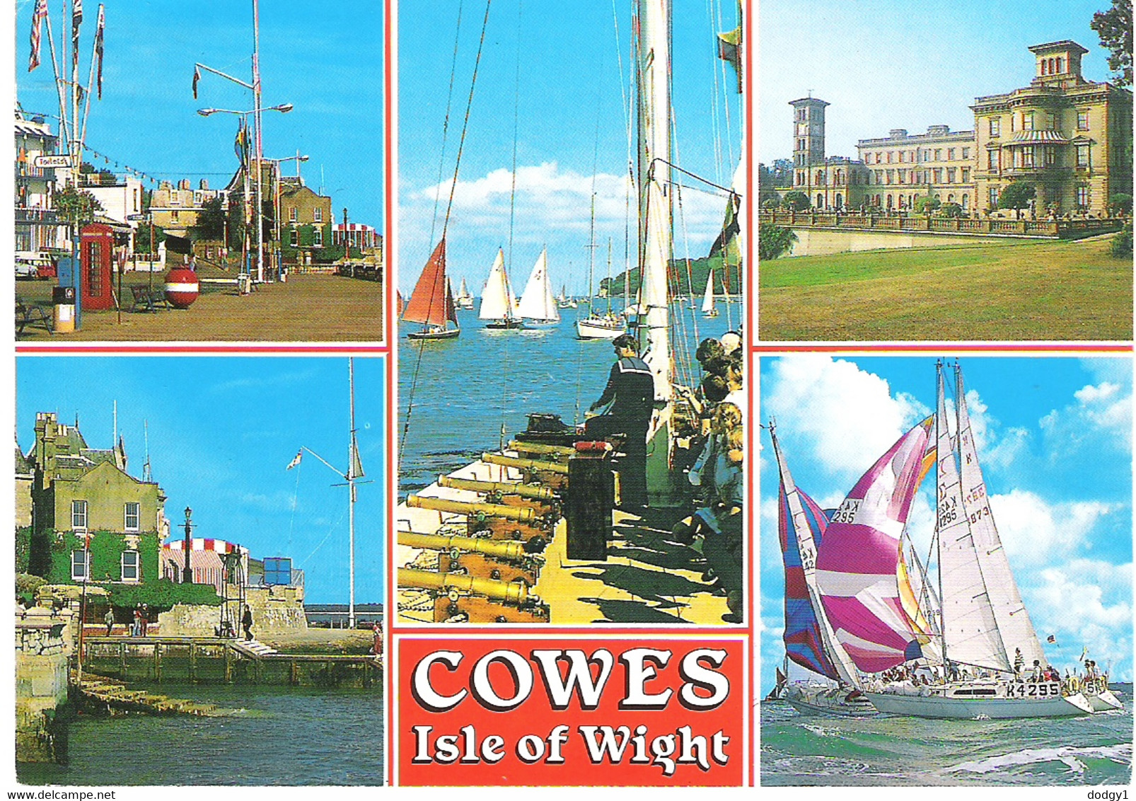SCENES FROM COWES, ISLE OF WIGHT, ENGLAND. USED POSTCARD Jo9 - Cowes