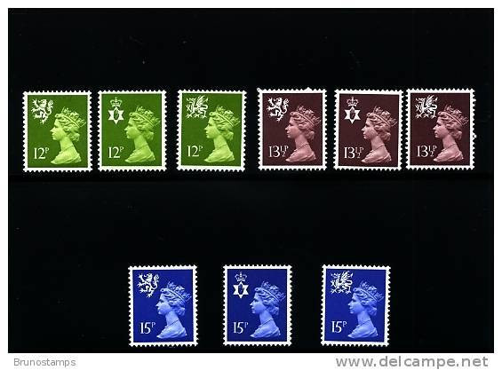 GREAT BRITAIN - 1980 REGIONAL SET (12+13½+15)  MINT NH - Non Classés