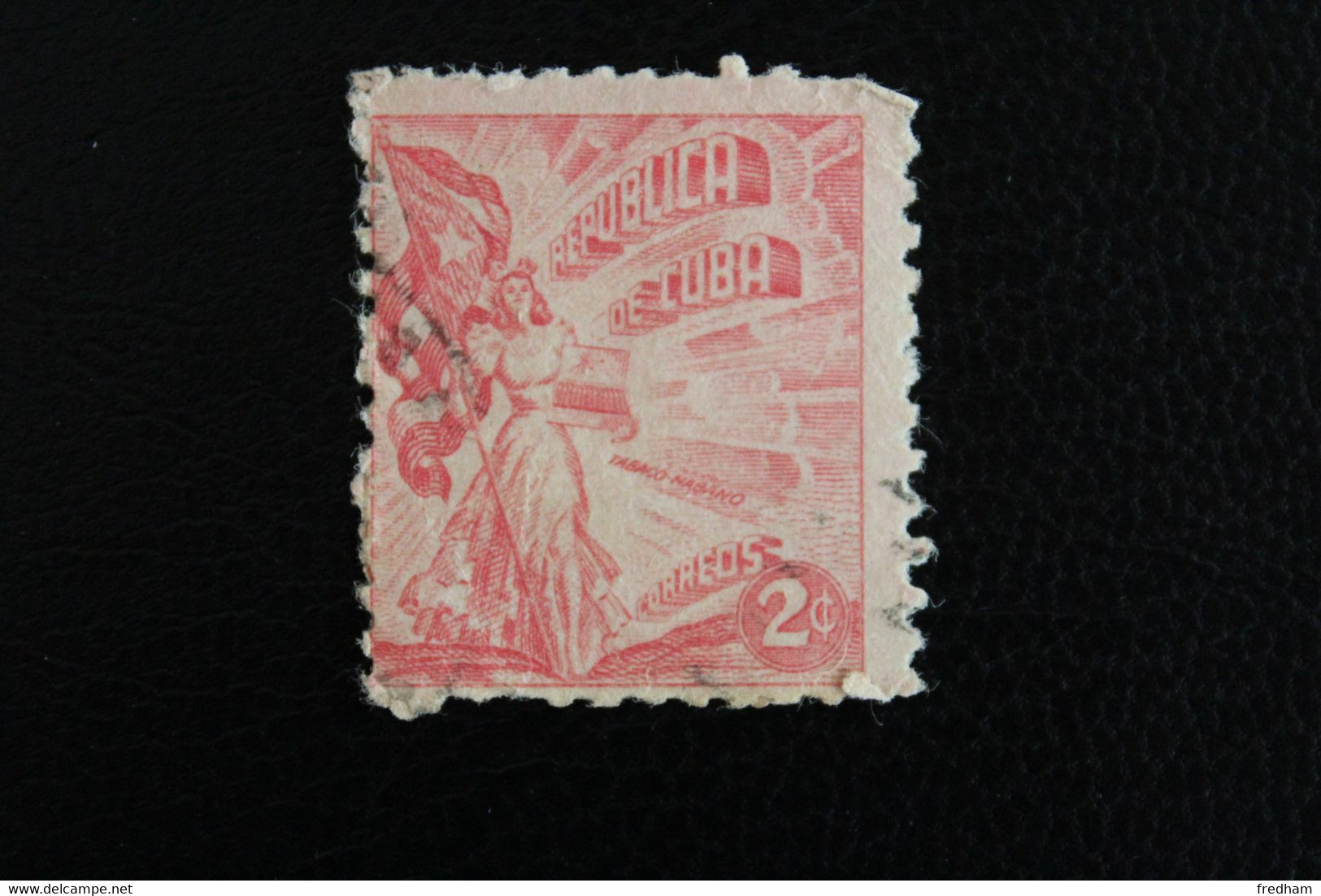 1948 CUBA Y&T CU  315 SG CU 512 2C ROSE CARMIN INDUSTRIE DU TABAC OBLITERE B/TB* - Usati