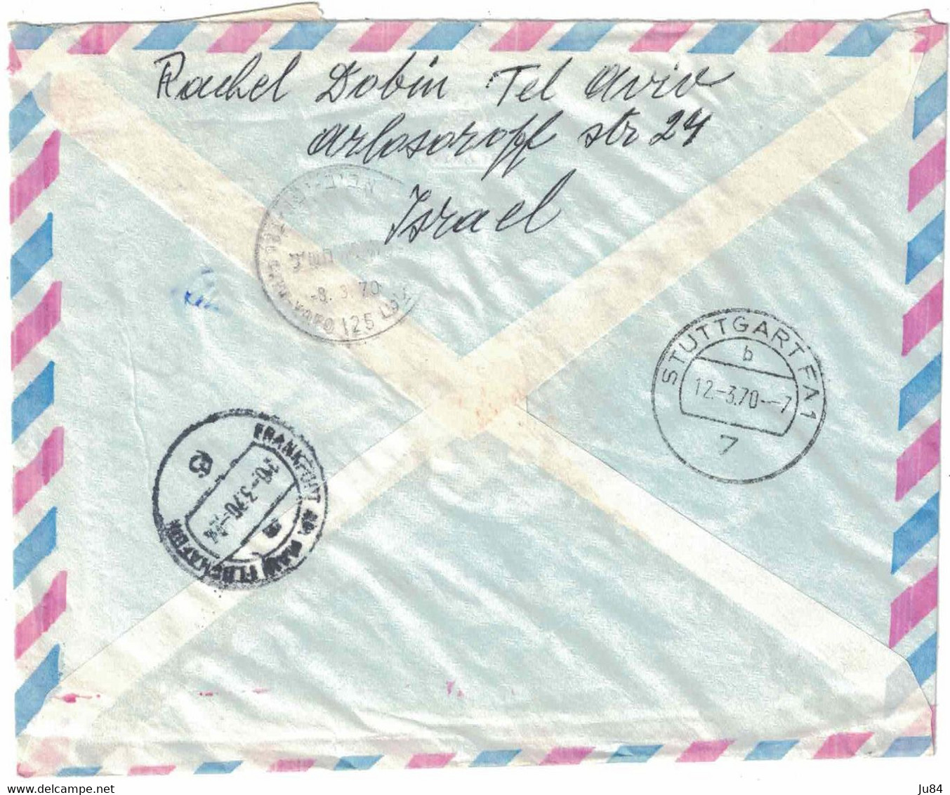 Israël - Tel Aviv - Lettre Recommandée Avion - Express - Pour L'Allemagne - 9 Mars 1970 - Andere & Zonder Classificatie