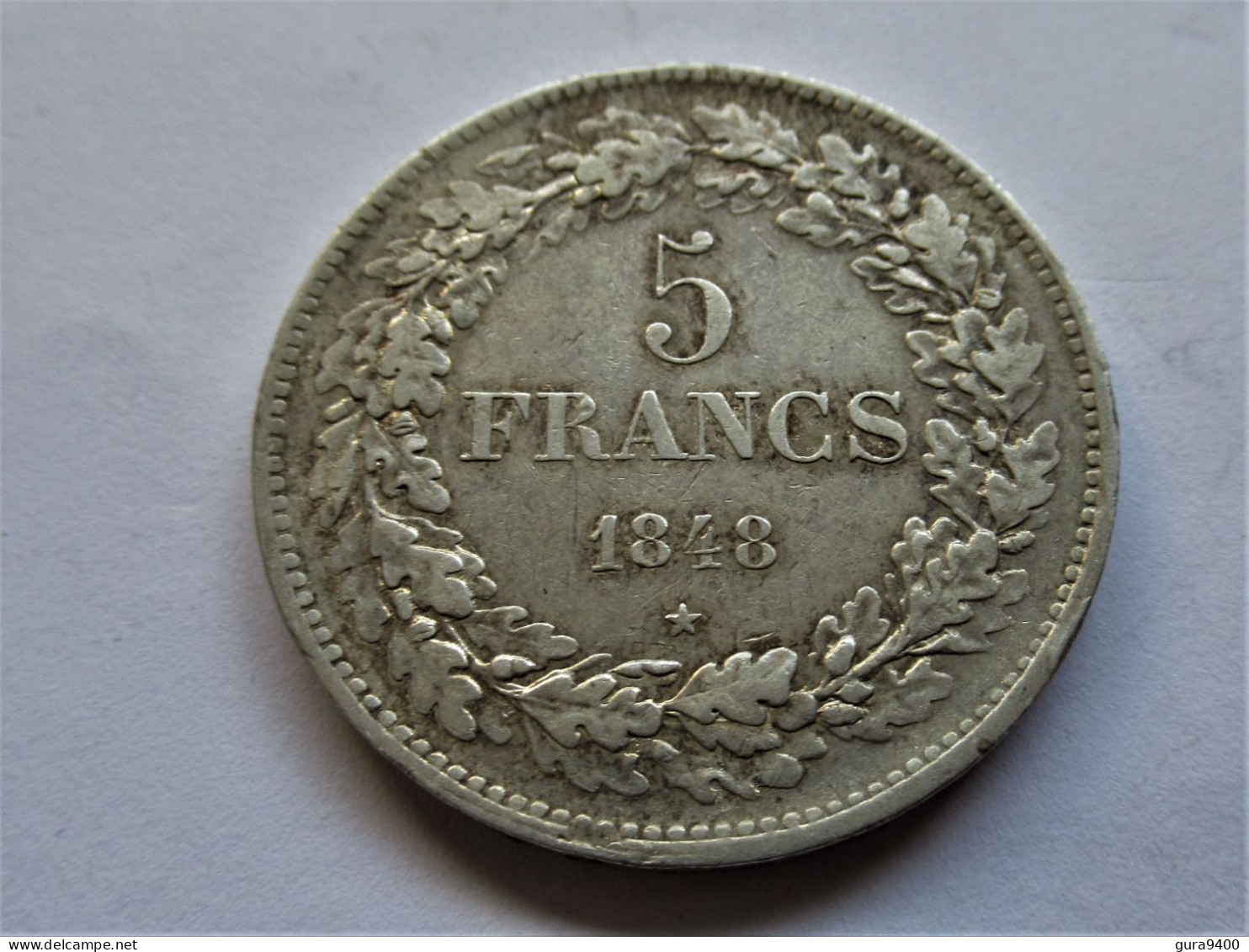 Belgique 5 Francs, 1848 Leopold I - 5 Francs