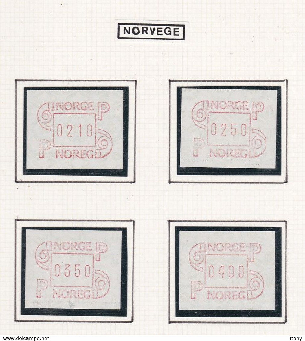 4   Timbres EMA  Distributeur Machine Norvège  Norge - Timbres De Distributeurs [ATM]