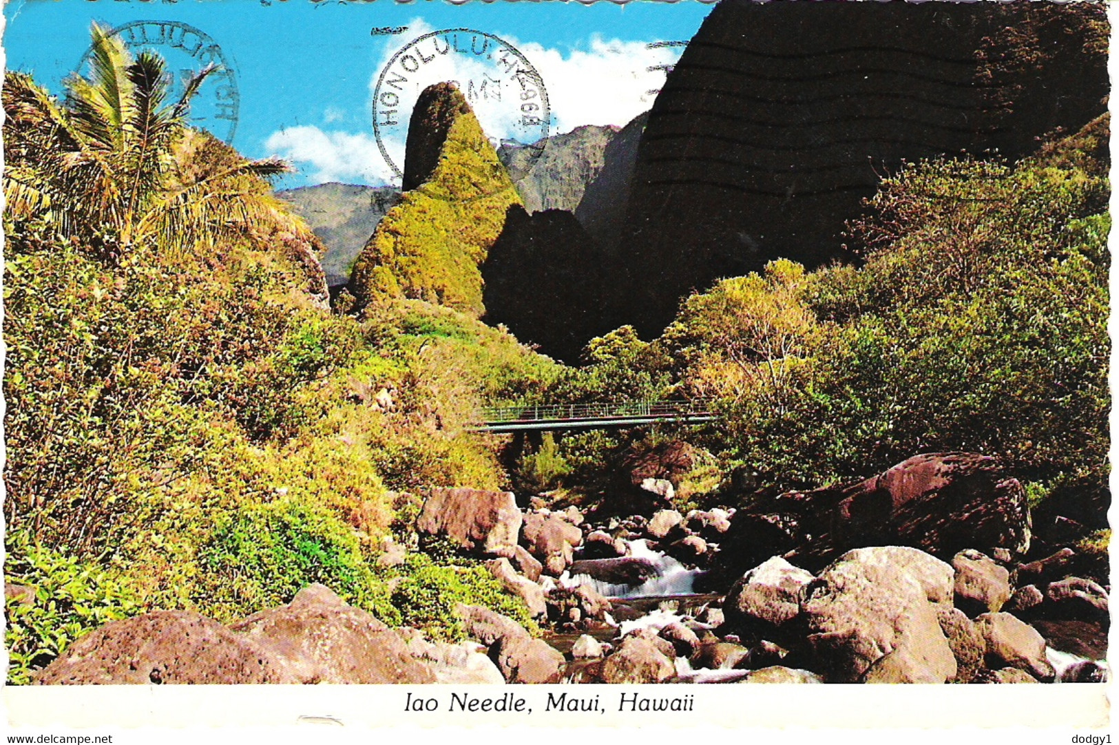 IAO NEEDLE, MAUI, HAWAII. Circa 1983 USED POSTCARD A1 - Maui