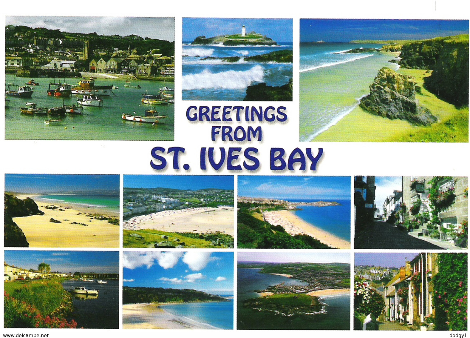 SCENES FROM ST. IVES BAY, CORNWALL, ENGLAND. USED POSTCARD A4 - St.Ives