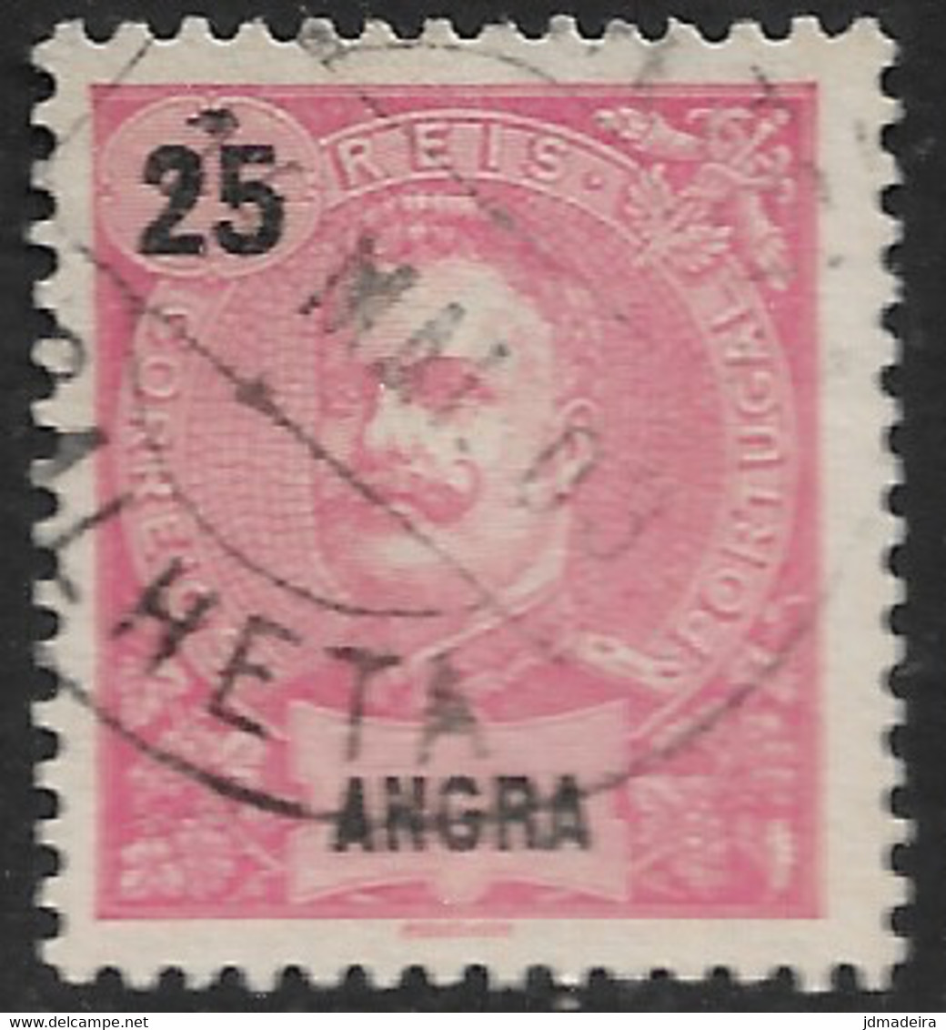 Angra – 1898 King Carlos 25 Réis With CALHETA Cancel - Angra