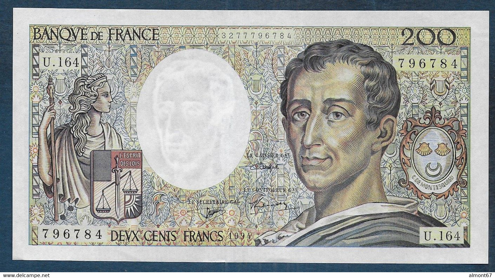 200 Francs Montesquieu De 1994 - 200 F 1981-1994 ''Montesquieu''