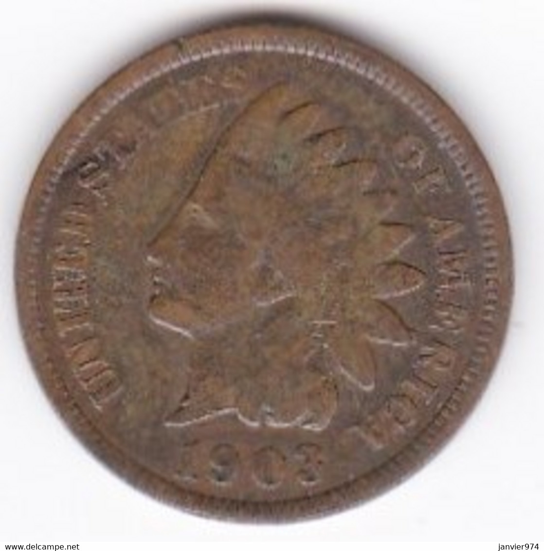 Etats-Unis . One Cent 1903 . Indian Head - 1859-1909: Indian Head