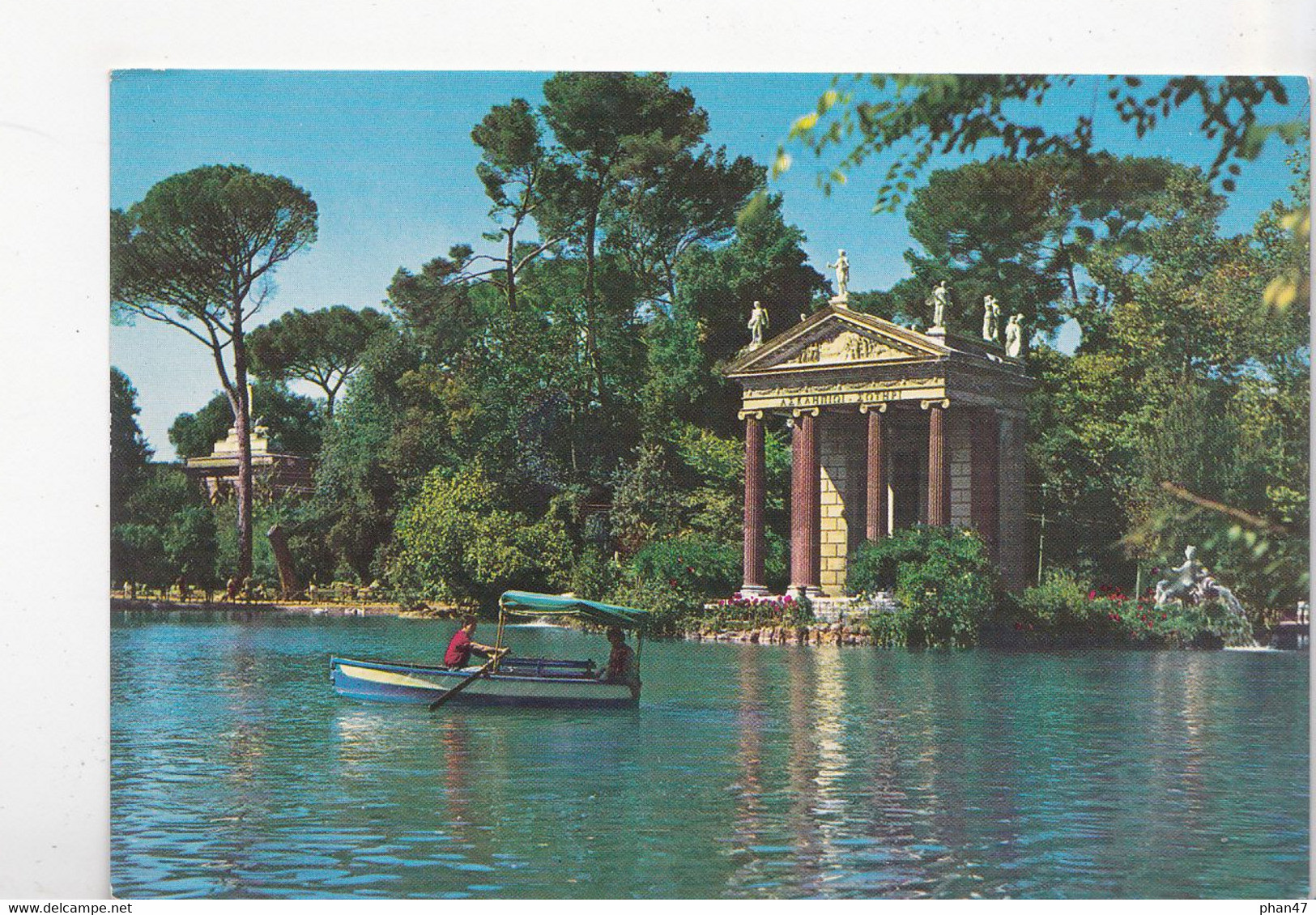 ROMA, ROME, Villa Borghese, Le Petit Lac, Barque Et Touriste, Ed. Plurigraf Terni, 1980 Environ - Parks & Gärten