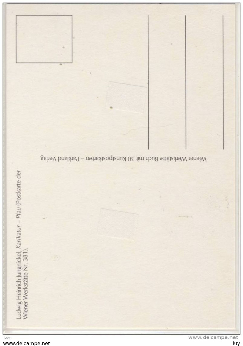 JUNGNICKEL Ludwig Heinrich; Pfau, Wiener Werkstätte Nr. 381  - TOP - Jungnickel