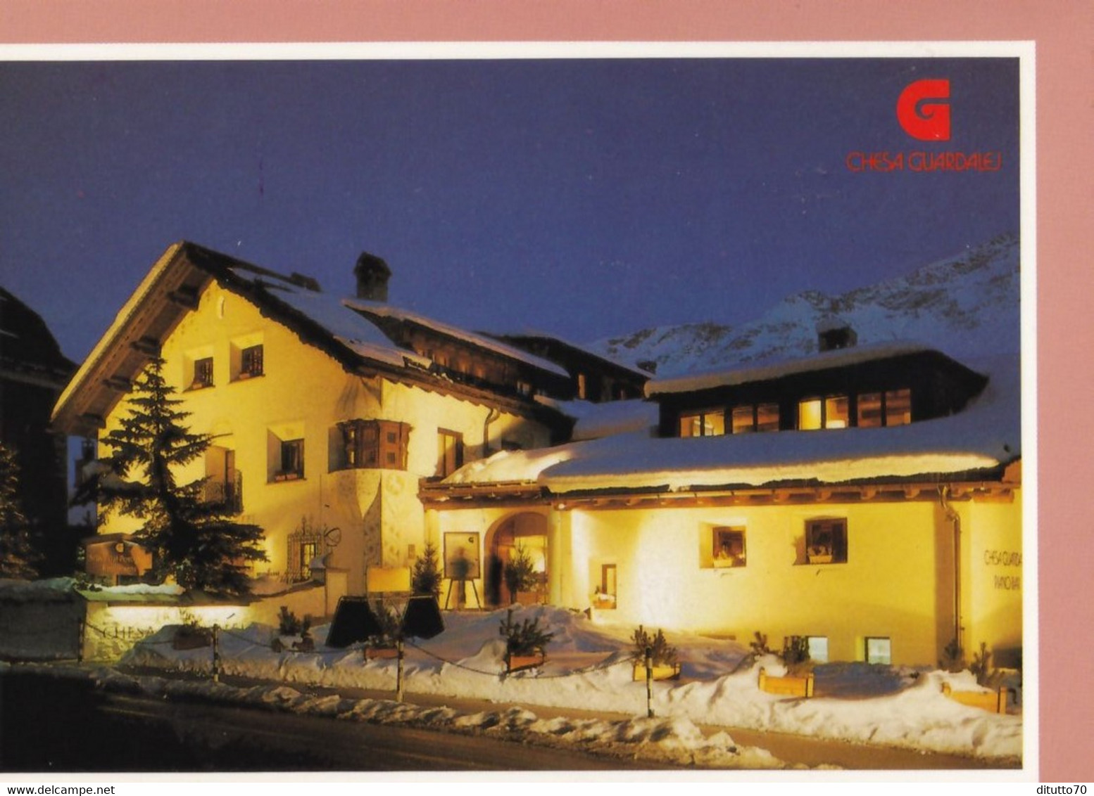 Hotel Chiesa Guardalej - Champfer - St.mortiz - Formato Grande Viaggiata – E 15 - Guarda