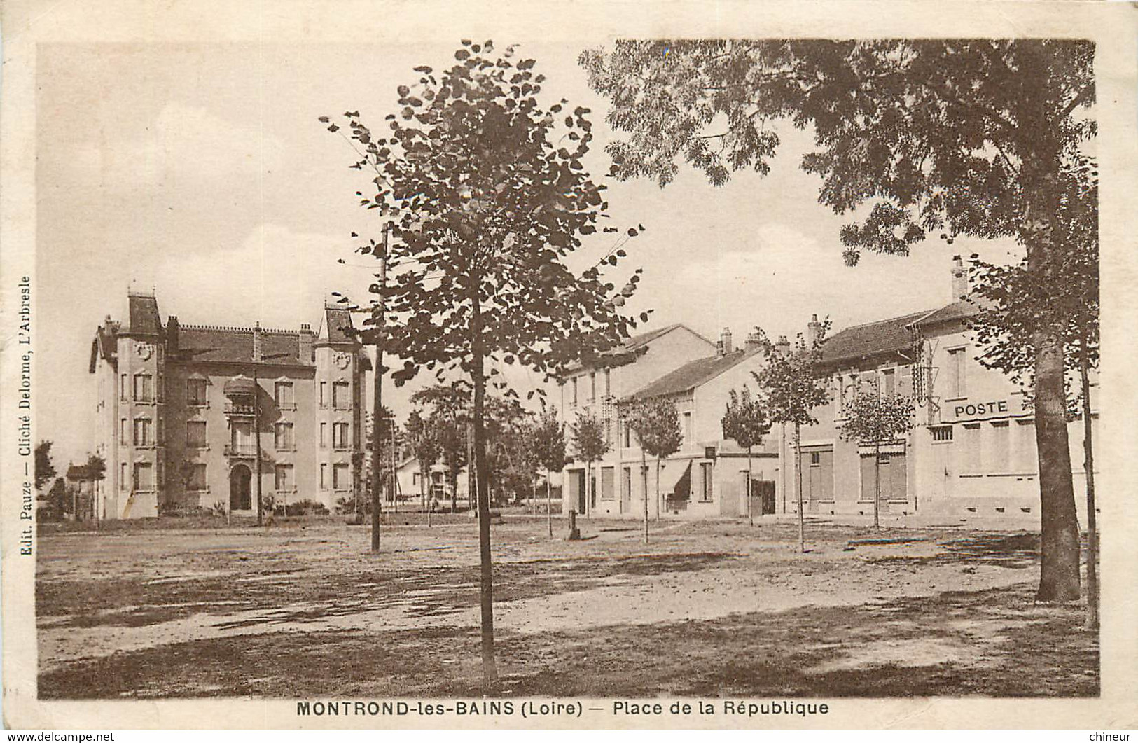 MONTROND LES BAINS PLACE DE LA REPUBLIQUE LE BUREAU DE POSTE - Sonstige & Ohne Zuordnung