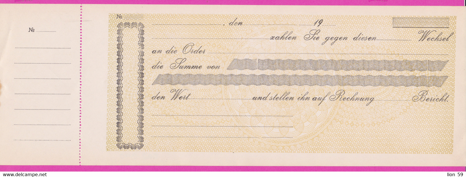 262390 / Mint Germany 19.... Promissory Note - An Die Order .. , Deutschland Allemagne , Austria Osterreich - Banco & Caja De Ahorros