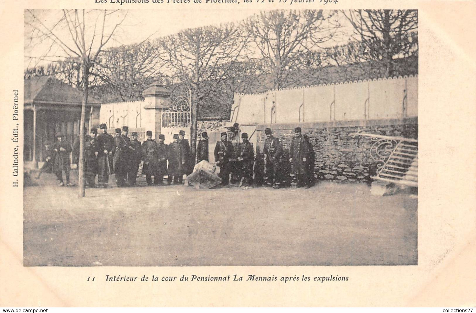 56-PLOERMEL- LOT DE 13 CARTES- LES EXPULSIONS DES FRERES DE PLOERMEL- LE 12 /13 FEVRIER 1904 - Ploërmel