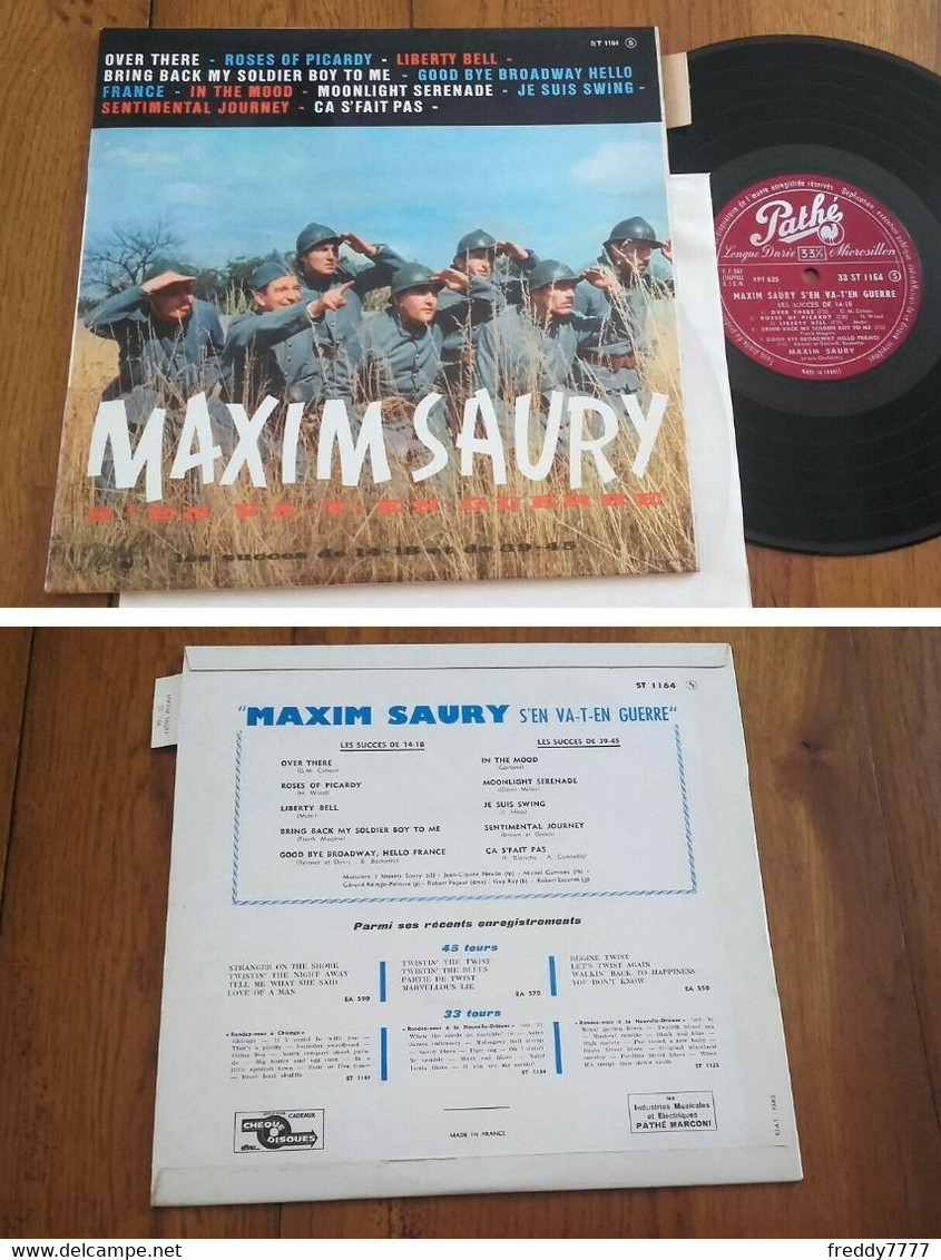 RARE French LP 33t 25CM BIEM (10") MAXIM SAURY "S'en Va-t-en Guerre" (Lang 1962) - Collectors