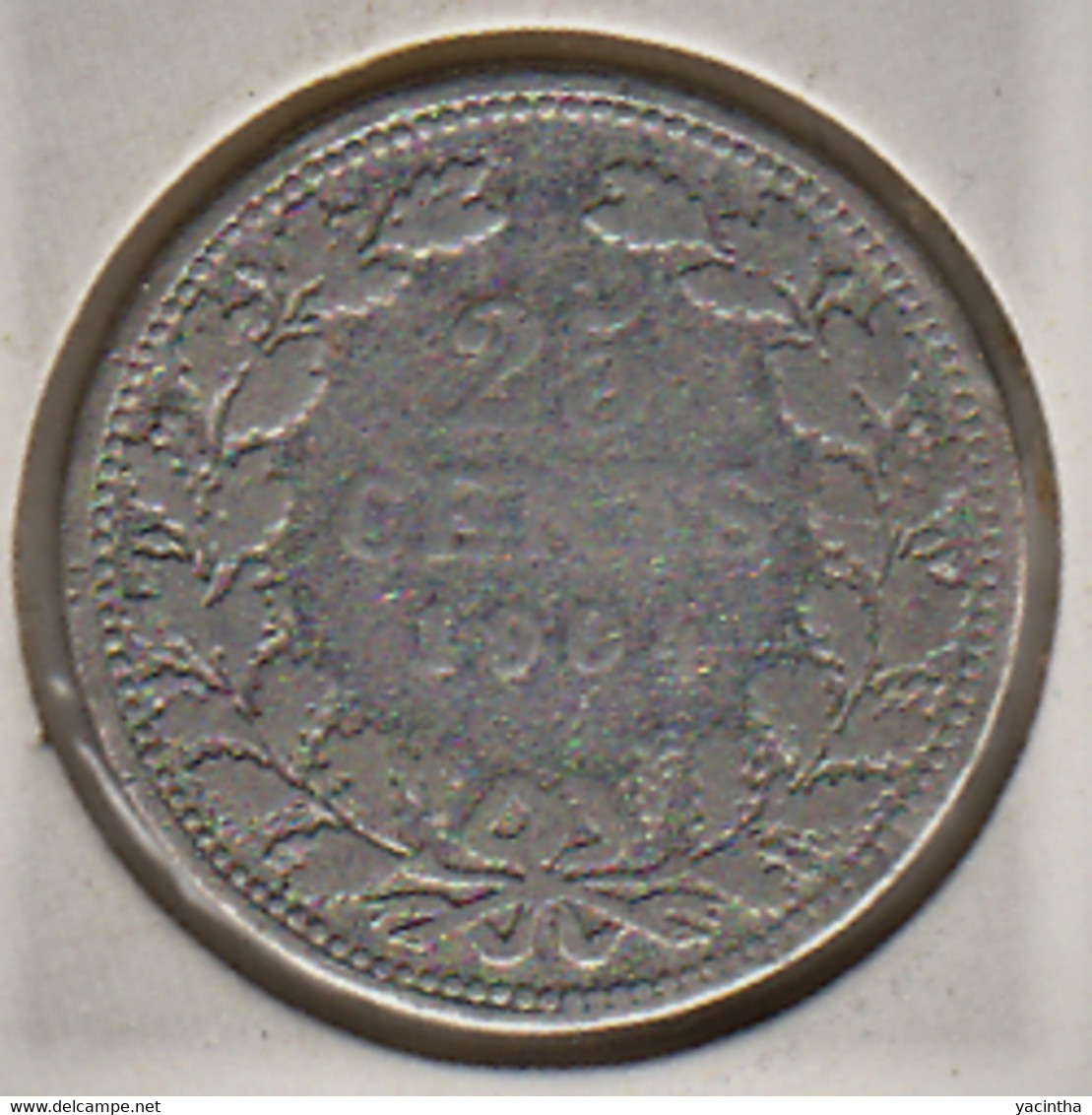 @Y@    Nederland  25 Cent   Wilhelmina 1904       (5242) - 2.5 Cent