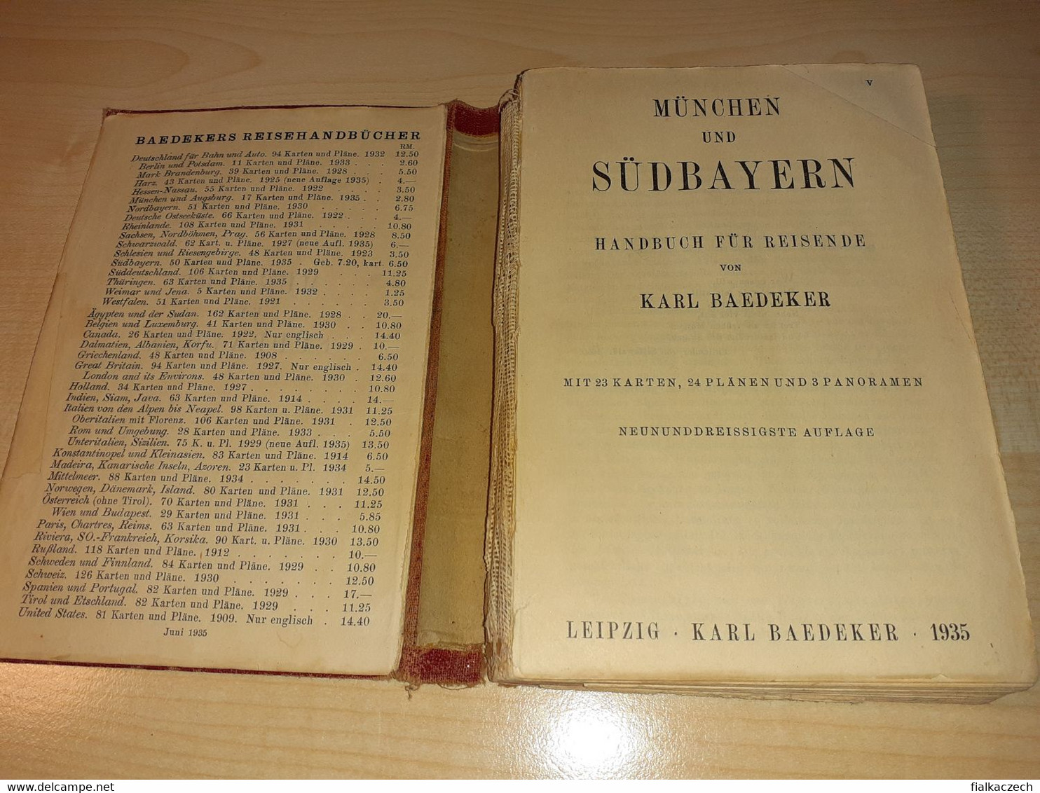 Baedekers, München Und Südbayern Tour Guide, 1935, Germany, Deutschland - Zonder Classificatie