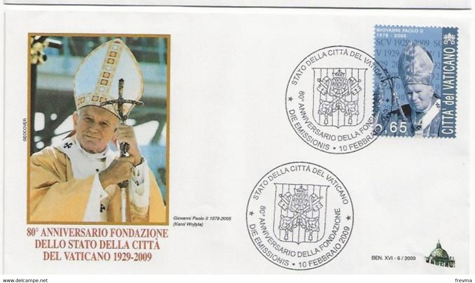 Lettre 80e Anniversaire Fondation Du Vatican - Machines à Affranchir (EMA)