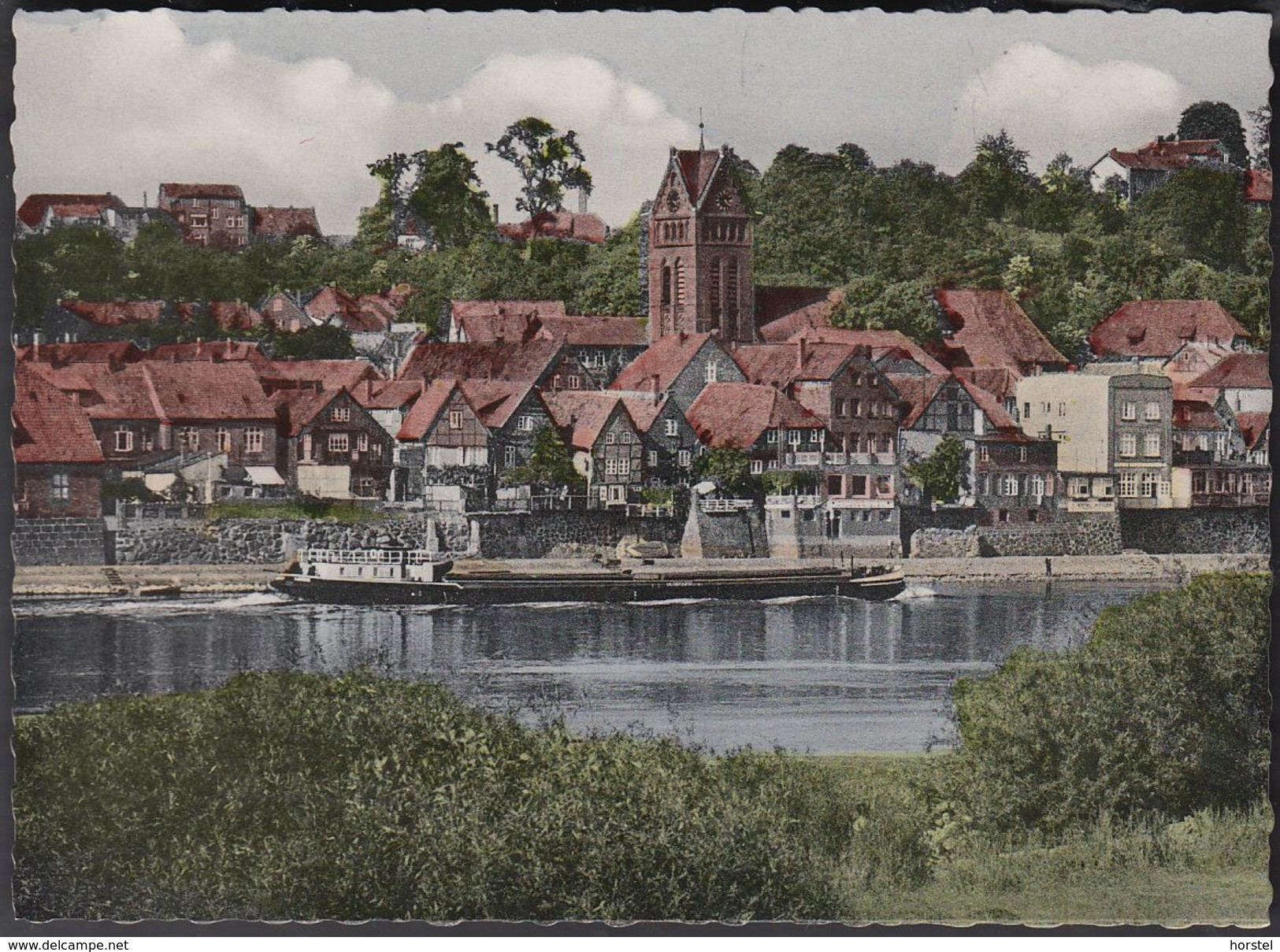 D-21481 Lauenburg An Der Elbe - Stadtansicht - Lastkahn (60er Jahre) - Lauenburg