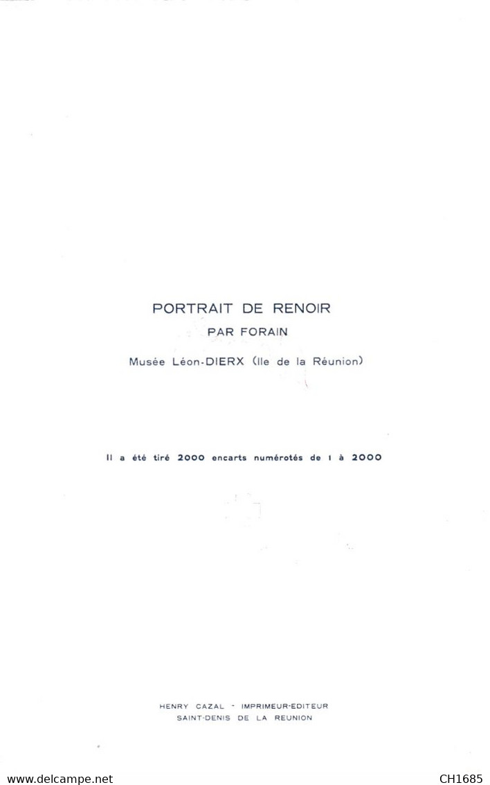 REUNION : FDC Feuillet Souvenir Numéroté 0065 Sur 2000 : Croix-Rouge 366 367 Renoir Oblitération Le Tampon 12 12 1965 - Sonstige & Ohne Zuordnung