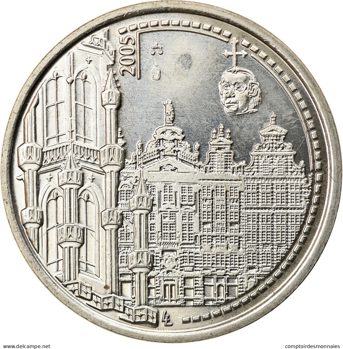 Belgique, Jeton, Patrimoine Mondial, Arts & Culture, 2005, SPL, Copper-nickel - Autres & Non Classés