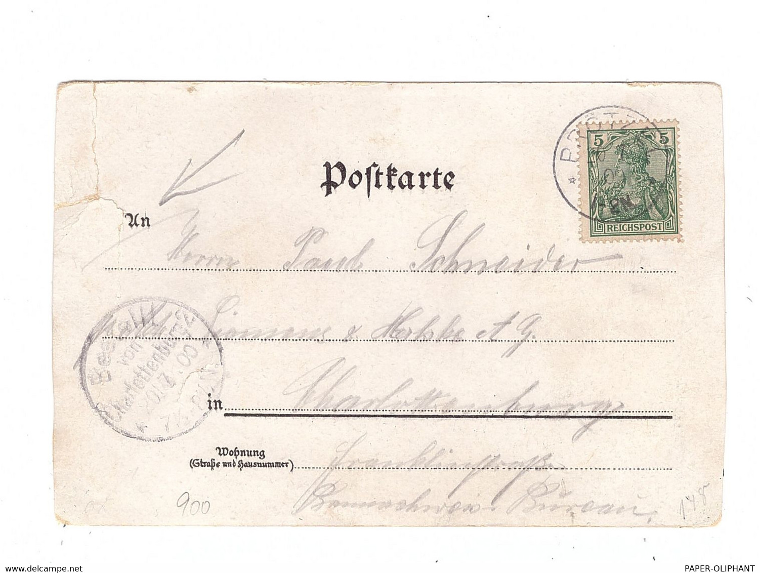 0-1261 PRÖTZEL, Lithographie 1900, Gasthof Zur Goldenen Kartoffel, Schloss, Dorfansicht, Einriss - Seelow