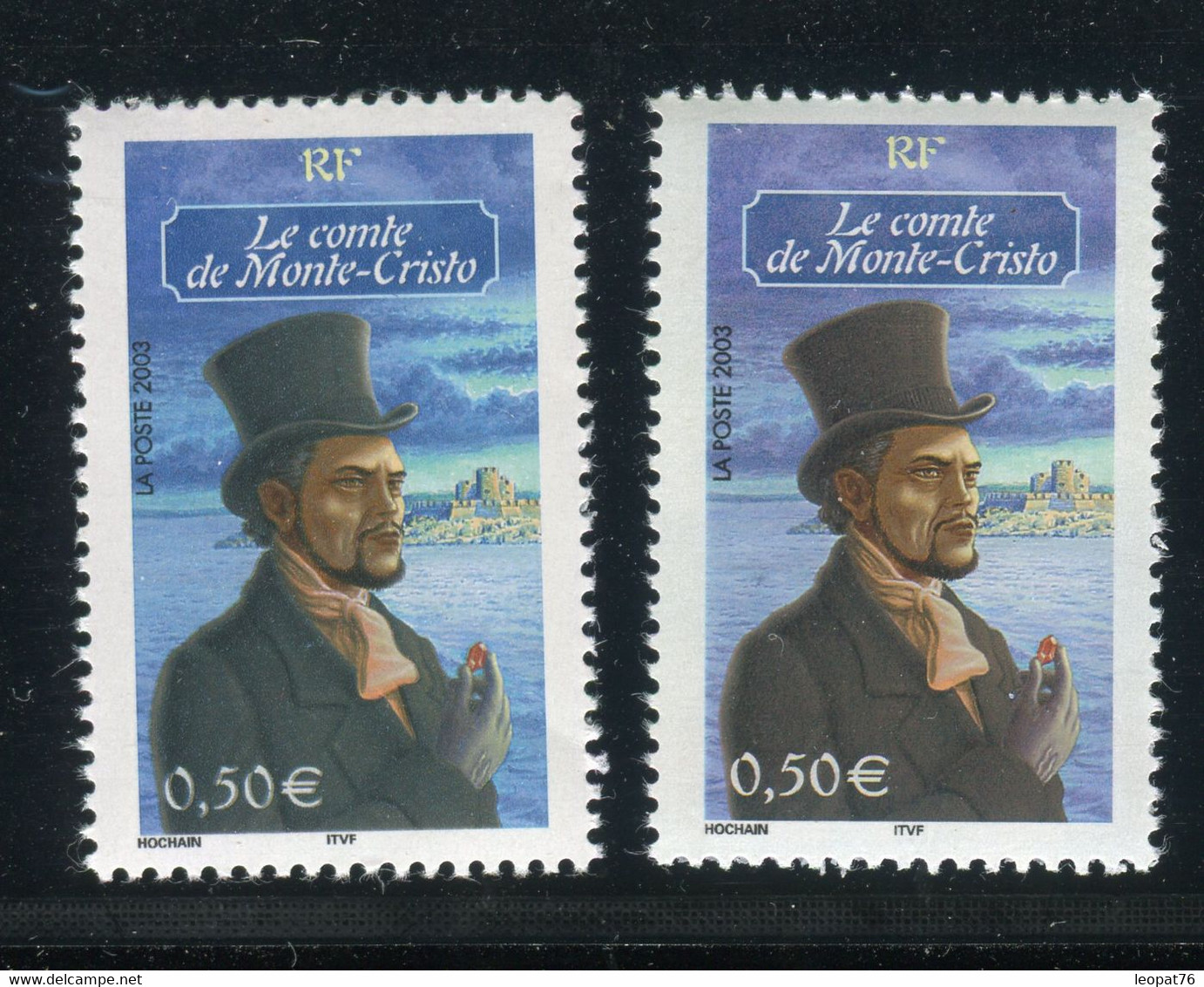 Variété - N° 3592, 1 Bleu + 1 Violet - Neufs ** - V 840 - Unused Stamps