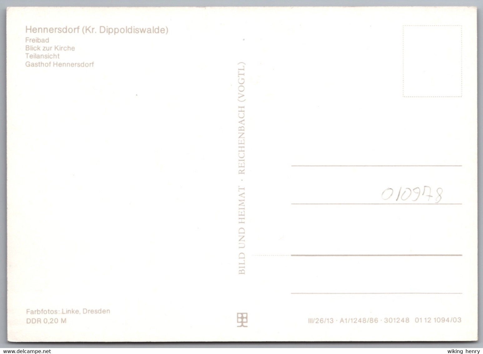 Dippoldiswalde Hennersdorf - Mehrbildkarte 1 - Dippoldiswalde