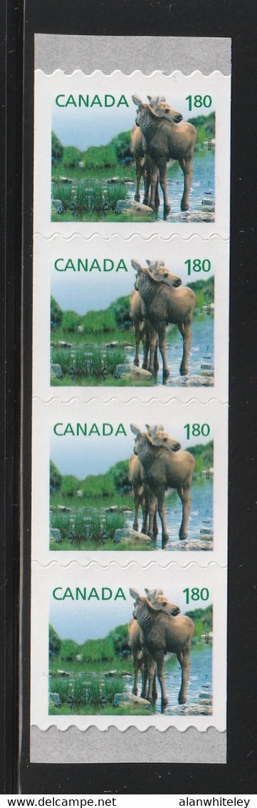 CANADA 2012 Definitives / Young Wildlife / Moose S/ADH: Strip Of 4 Stamps UM/MNH - Markenrollen