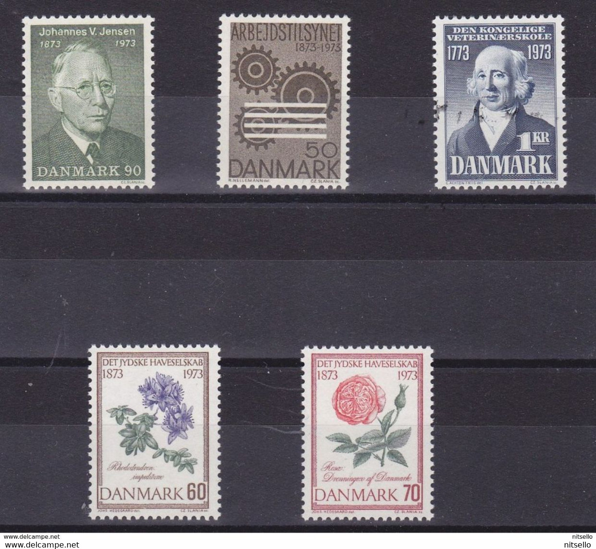 LOTE  2208  ///   DINAMARCA 1973    YVERT N° 549-553 **MNH       LIQUIDATION!!!!!!! - Unused Stamps