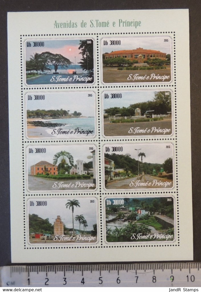 St Thomas 2015 Tourism Beaches Buildings M/sheet Mnh - Feuilles Complètes Et Multiples