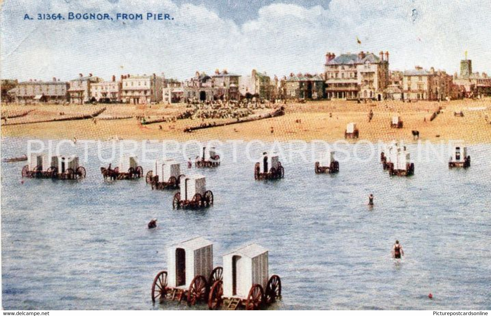 BOGNOR FROM THE PIER OLD COLOUR POSTCARD SUSSEX - Bognor Regis