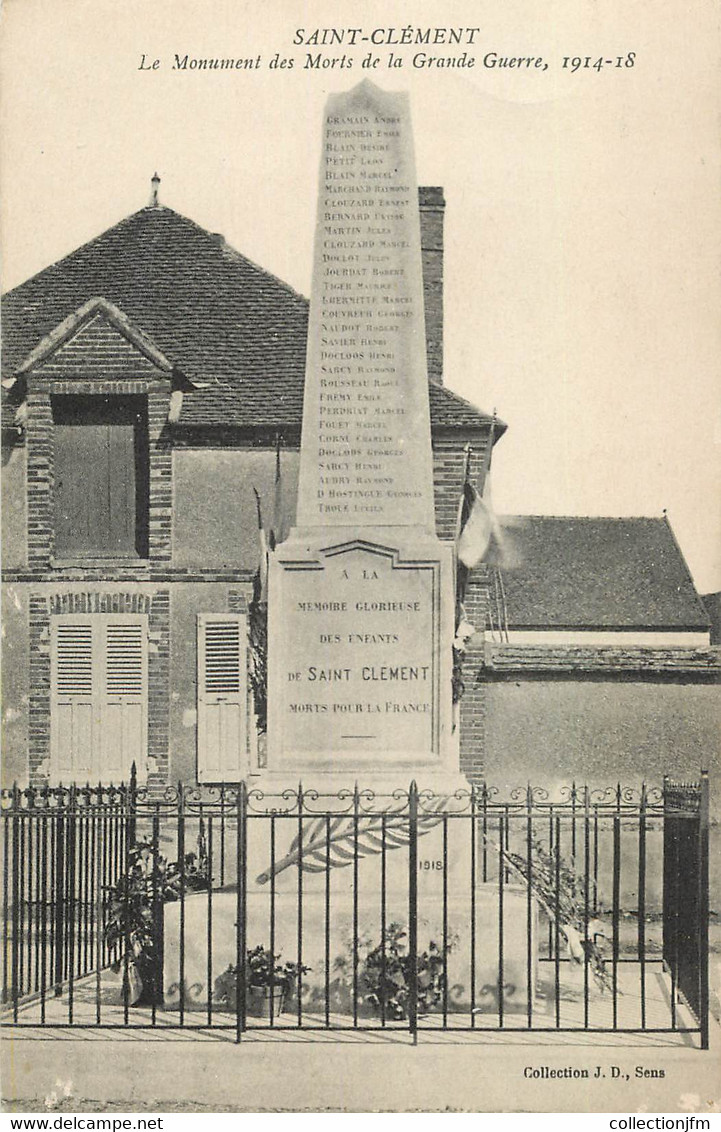 CPA FRANCE 89  "Saint Clément, Monument Aux Morts" - Saint Clement