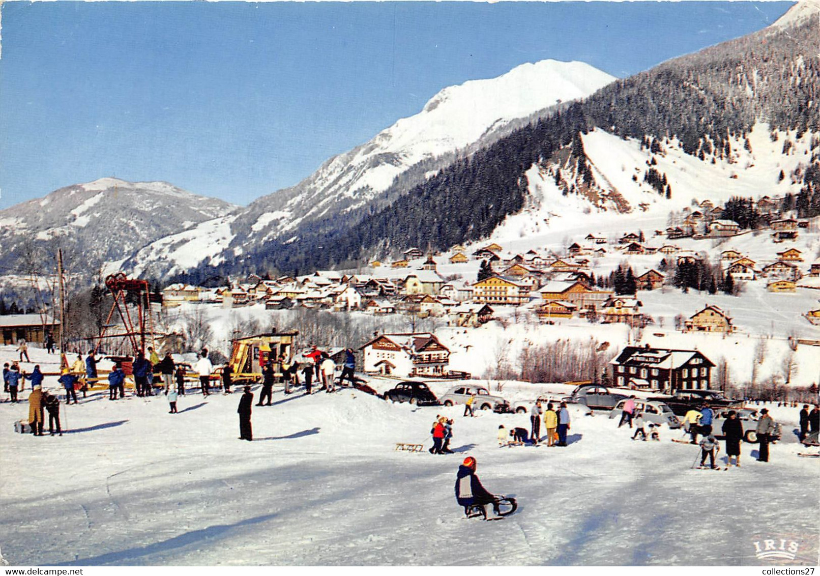 74-LES-CONTAMINES-MONTJOIE- VUE D'ENSEMBLE DE LA STATION DEPUIS LE TELEBABY - Les Contamines-Montjoie