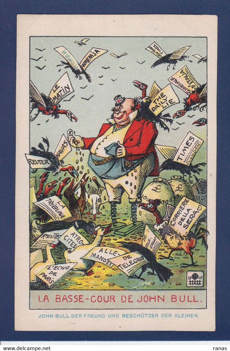 CPA Angleterre Satirique Caricature Presse Journaux John Bull Non Circulé - Sonstige & Ohne Zuordnung