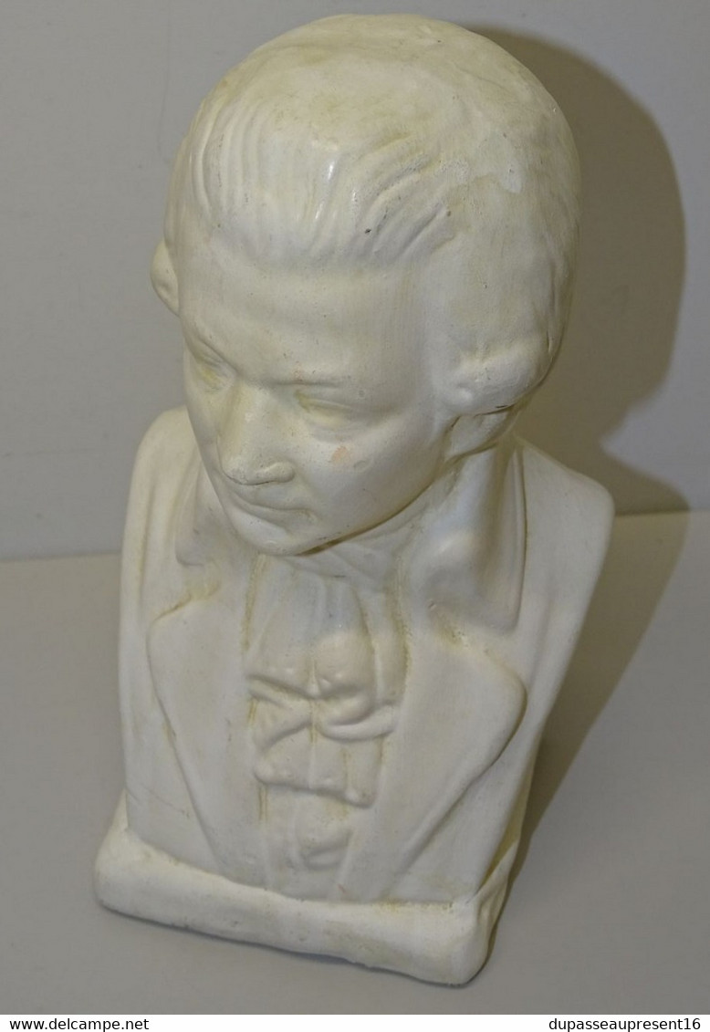 ANCIEN BUSTE MOZART En PLATRE COLLECTION DECO OBJET DE VITRINE XXe - Other & Unclassified