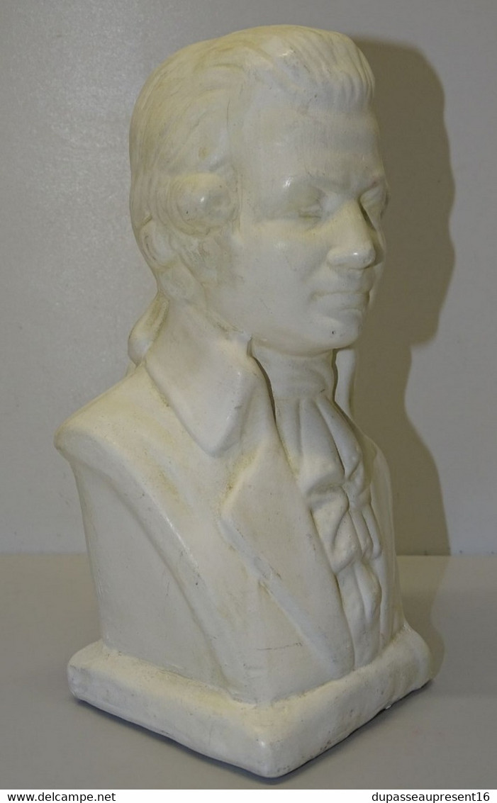 ANCIEN BUSTE MOZART en PLATRE COLLECTION DECO OBJET DE VITRINE XXe