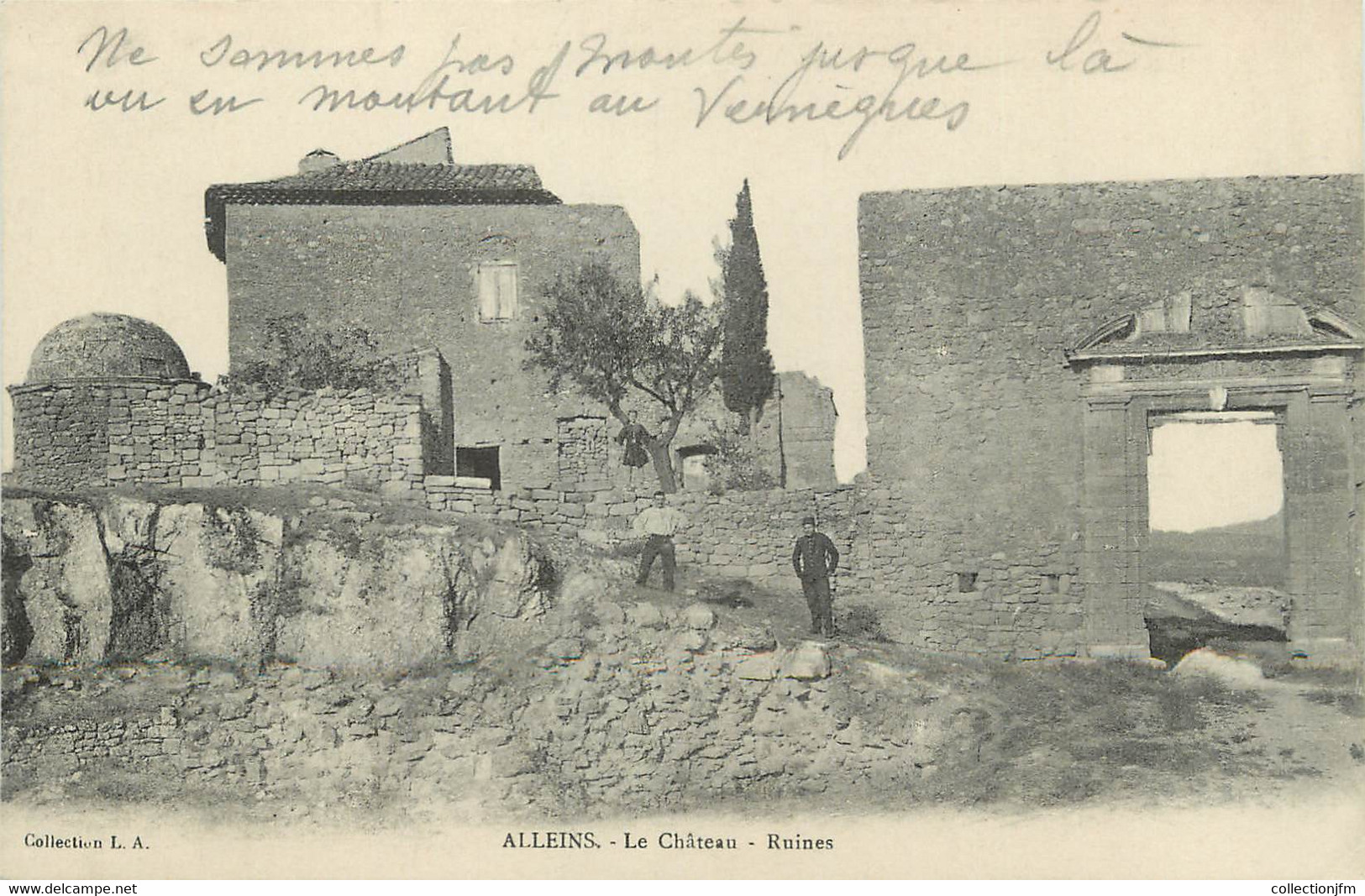 / CPA FRANCE 13 "Alleins, Le Château, Ruines" - Alleins